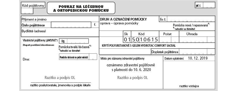 Poukaz na léčebnou pomůcku